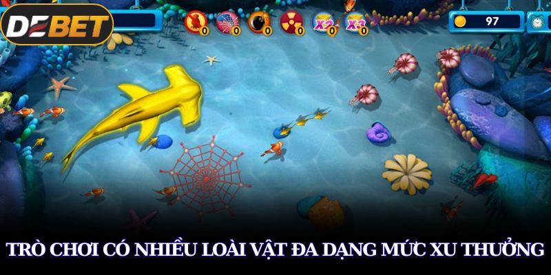 Trò chơi có nhiều loài vật đa dạng mức xu thưởng